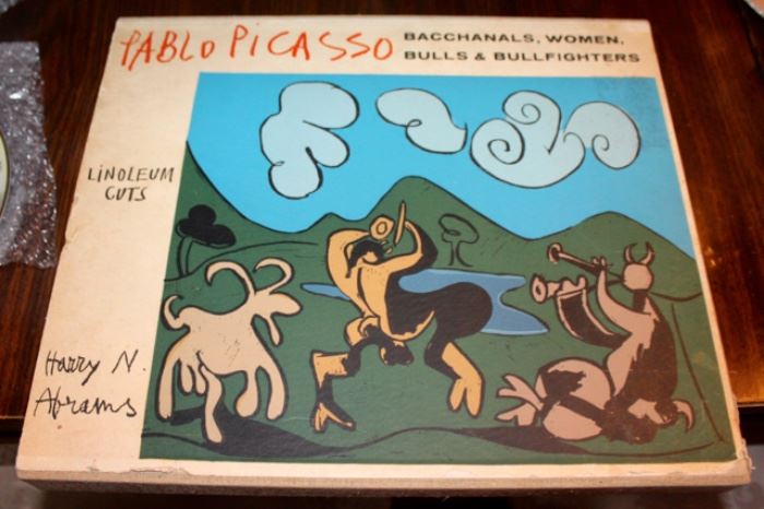 Pablo Picasso book of 47 beautiful linoleum woodcuts edited by Harry N. Abrams.  This book will not go to half price.