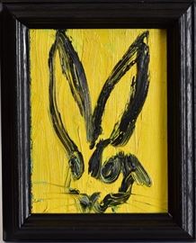 Hunt Slonem
Rabbit
8 1/2" x 6 1/2" oil on board
signed and dated 2003 verso
(For Jane with Love & Thanks)