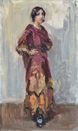 Isaac Israels
Portrait of a Spanish Dancer
22" x 13 1/2" oil on canvas
signed lower right