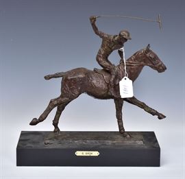 G. Gach Bronze 	
Polo Player
10 1/2" high, 11 1/2" long 
signed and dated 1972 on the base