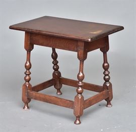 attributed to Wallace Nutting Side Table
25" x 15", 22" high
early 20th century