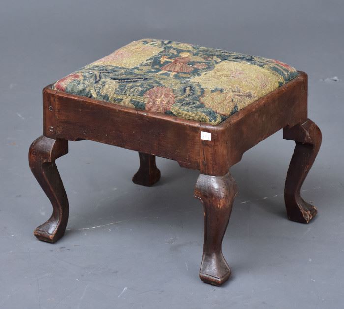 George II Footstool
with needlepoint upholstery
mid-18th century