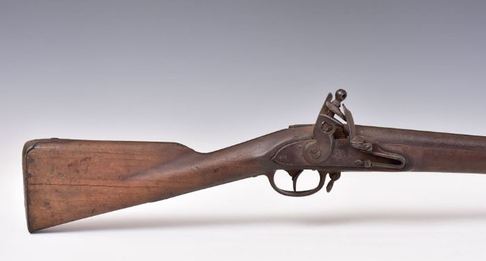 Springfield Flintlock Musket
model 1795
side lock plate impressed 1810 
and US over eagle over Springfield
44 3/4" barrel length