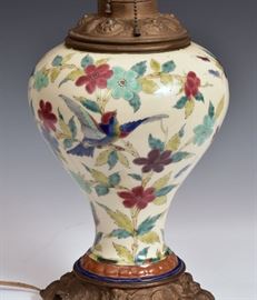 Japanese Porcelain Vase
flower decorated
10 1/2" high
now adapted to a lamp