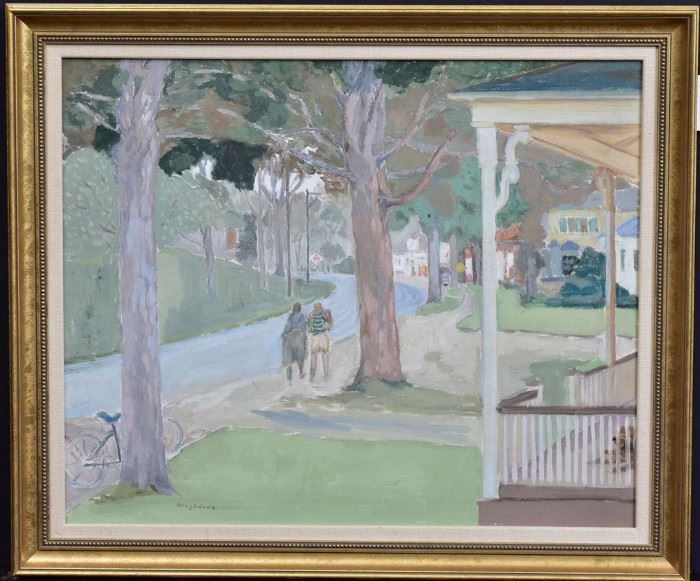 Paul Wieghardt
Main Street Cummington, Mass
24 3/4" x 30" oil on canvas
signed lower right and verso dated 1941
Worthington Gallery label