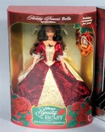 Holiday Barbies, Qty 7, Angelic Inspirations, Winter Splendor, Snow Sensations, Happy Holidays, and Holiday Princess Belles