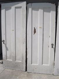 Close up of doors with glass knobs