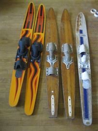 Super retro Water Skis (Thompson and Caribbean Brands)