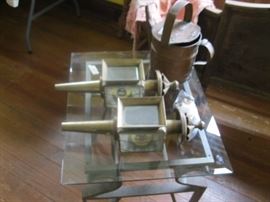 Lanterns and Old Copper Watering Can