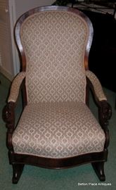 Ladies Victorian Rocker, Mahogany