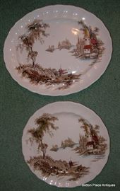 Johnson Bros  "the Old Mill " Platters.