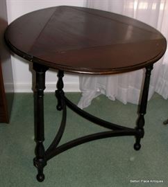 Triangular Dropside Table in Walnut