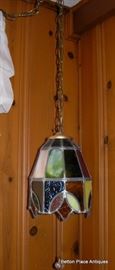 Vintage Slag Glass hanging Light