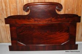 Headboard of Four Poster Flame Mahogany Full Size bed