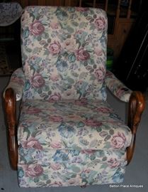 Fixer upper Rocker, goose neck arms , needs recovered but basically a wonderful project to redo.