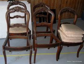 Set of 5 Mahogany carved Fixer uppers,  