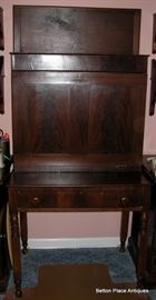 Antique Mahogany Plantation Desk with hidden space at the top, go to next photo to see inside this beautiful piece.