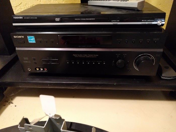 Electronics: Sony receiver, Toshiba DVD (not blu-ray)