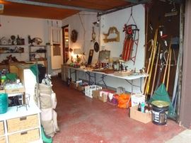 Garden tools, golf clubs sled