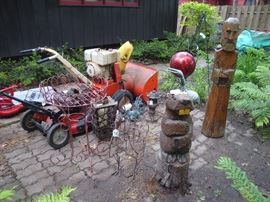 Lawn Decor, wood statues