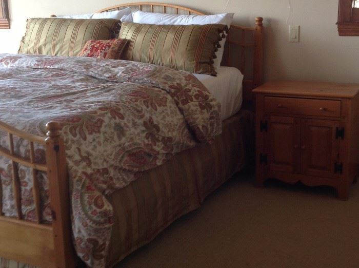 Ethan Allen Bedroom set Memory foam mattress included. Ethan Allen night stands