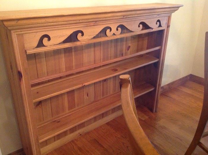 Pine Hutch Top only Nice wall unit/ plate rack 