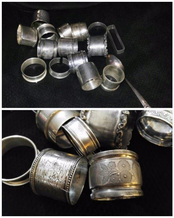 Sterling silver Victorian napkin rings