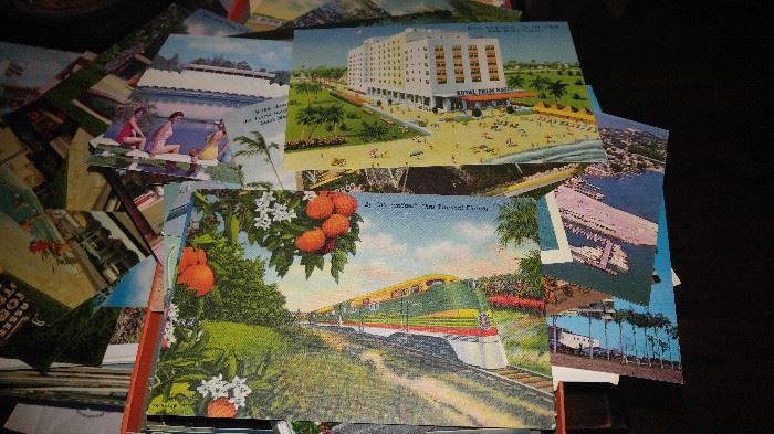 Vintage lithograph art deco post cards & hotel motel post cards