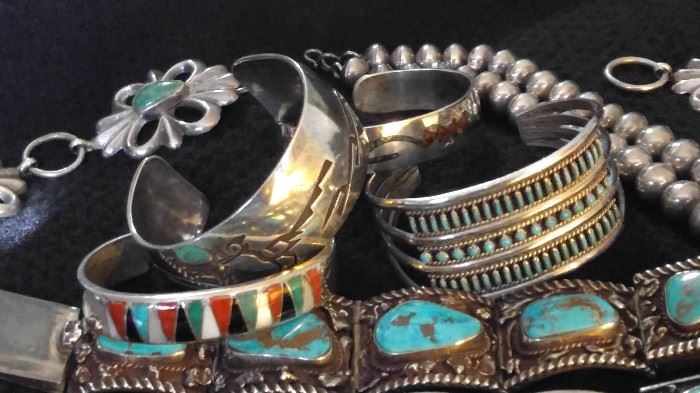 Vintage turquoise and sterling silver jewelry
