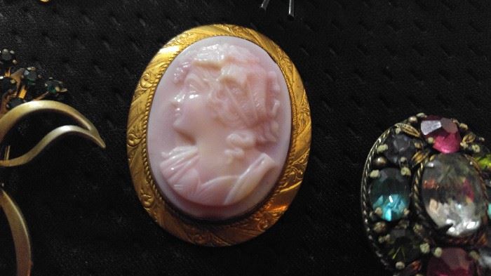 Pink, Victorian shell cameo