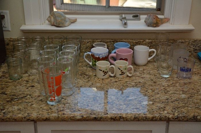 glassware, mugs