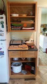 Bakeware, kitchen linens, small electrics, cutting boards, Pyrex mixing bowls--SOLD