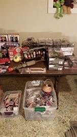 Walking Dead figurines--ALL SOLD, marshmallow launcher--SOLD, Pez collection--SOLD, Frozen figurines--SOLD