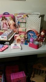 Barbies, Cases--ALL SOLD, Clock--SOLD