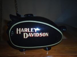 Harley Davidson Gas Tank Shaped Piggy Bank
