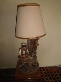Old Man Marine Plaster Tall Lamp