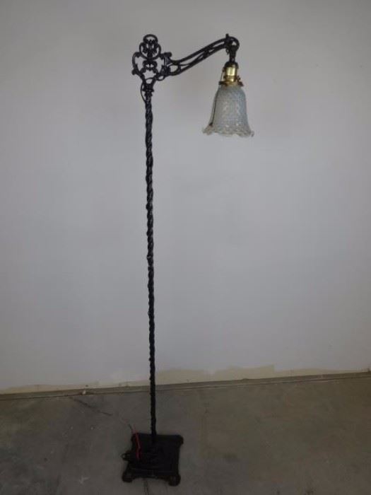 Antique Black Metal Floor Lamp