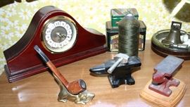 Jeweler’s Anvils; Carved Pipes:  Vintage Pipe Stands