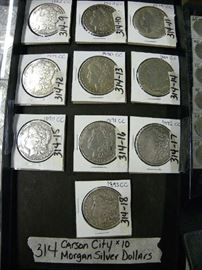 Carson City Morgan Silver Dollars