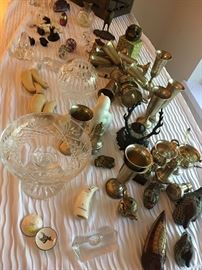 Still sorting through fine crystal, sterling silver, duck decoys, Steuben, Daum, and Waterford 