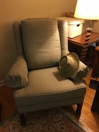 Matching chairs in gorgeous fabric