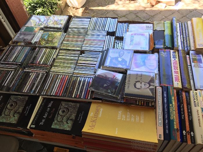 Tons of CDs and more books and periodicals