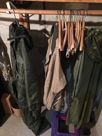 Men's jackets and coats, hunting gear, sweaters, etc.