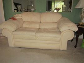 Leather loveseat