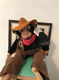 Wrangler stuffed monkey, A&A Plush