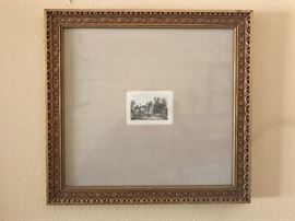 Etching: Chateau de Lion Sur Mer