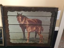 Horse wooden sign