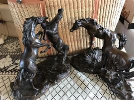 Bronze statues of horses by Lanford Monroe for Franklin Gallery, Limited Edition