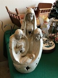 Nativity candle holder