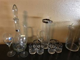 Mid-century bar martini and glasses